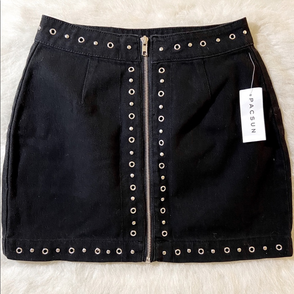 NWT Pacsun Black Denim Mini Skirt